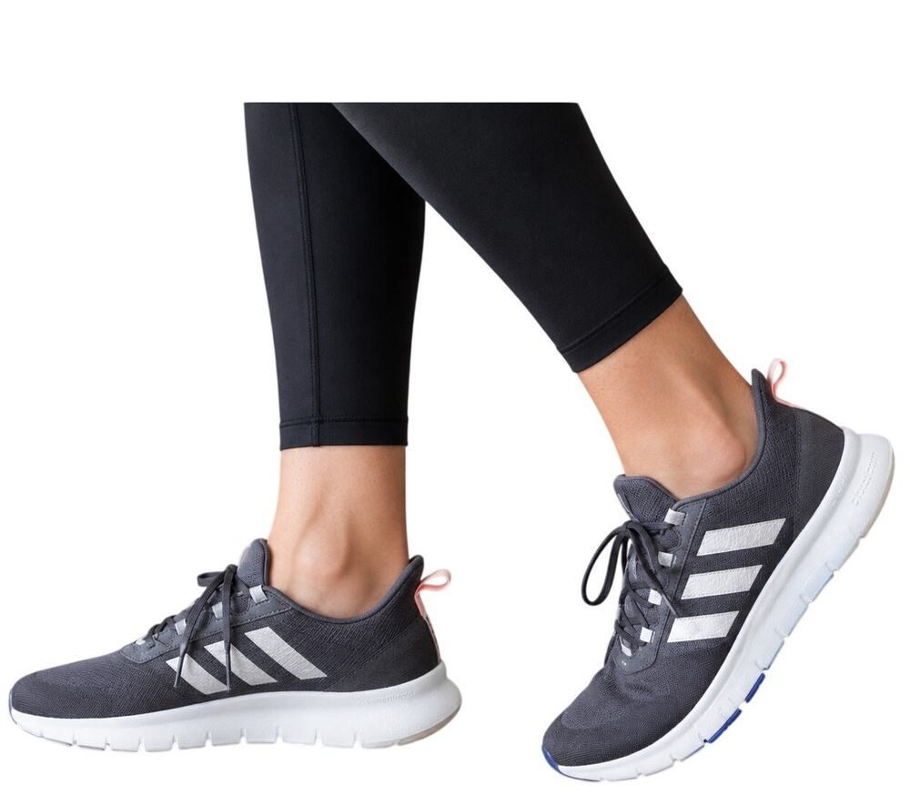 Adidas Women’s Gray Cloudfoam Sneakers Size 8.5 GZ9047 Athletic Running Shoes